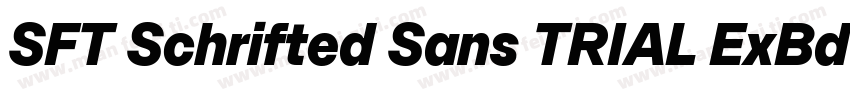 SFT Schrifted Sans TRIAL ExBd Comp字体转换